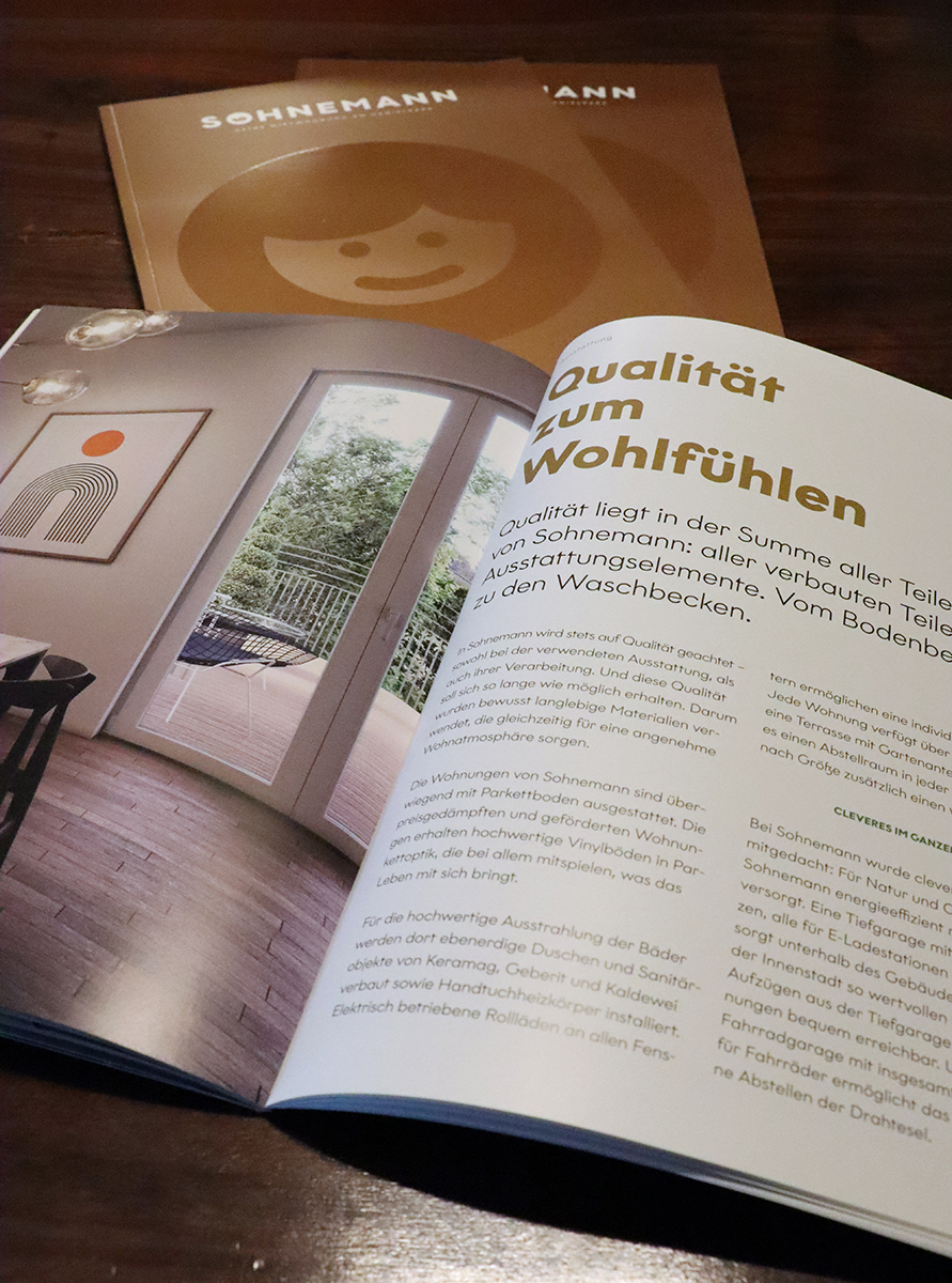 Sohnemann - Vermarktung von Mietwohnungen | Text Design Matthias Ammon
